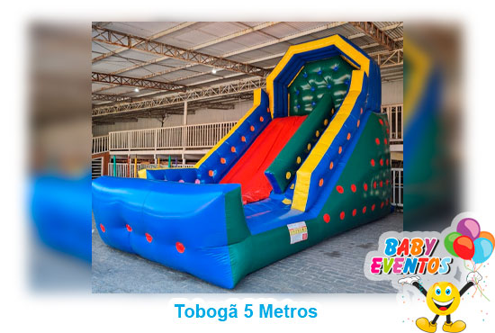 Tobogã inflável 5 Metros galpão - Baby Eventos