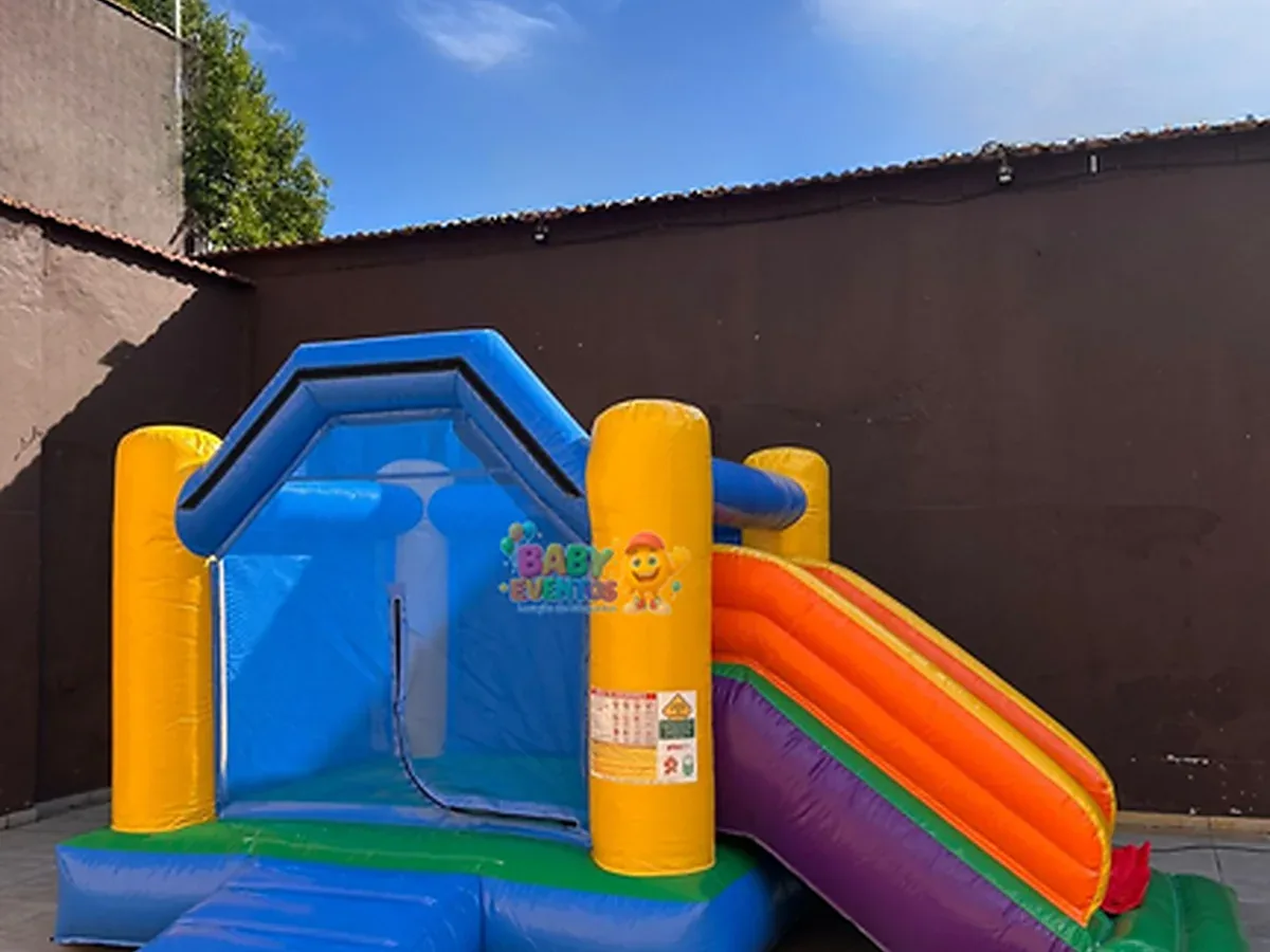 Pula Kids inflável com escorregador para festa infantil
