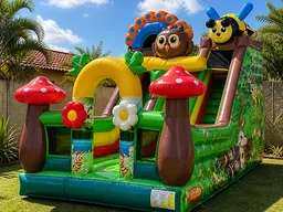 Tobogã inflável temático Jardim