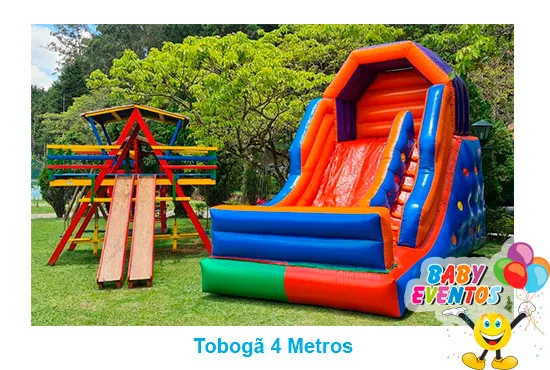 Tobogã Inflável 4 Metros Apresentação - Baby Eventos