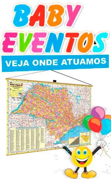 Veja as regiões atendidas pela Baby Eventos