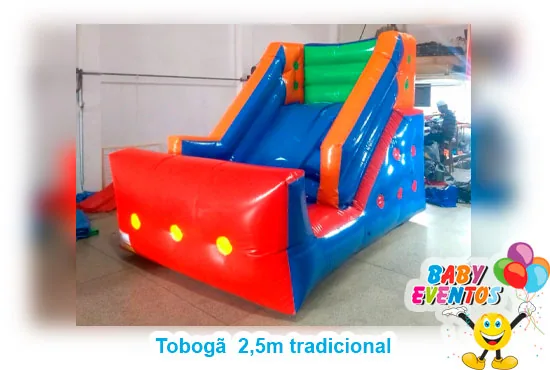 Tobogã Inflável Tradicional galpão - Baby Eventos