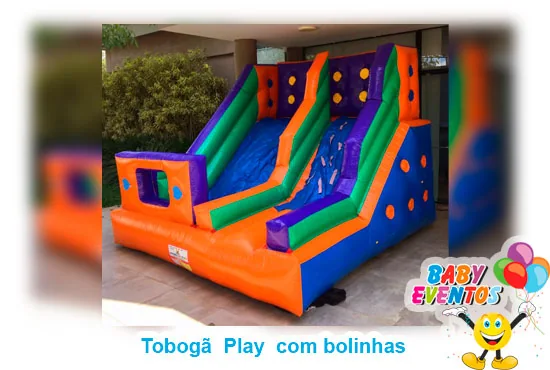 Aluguel Tobogã Play com Bolinhas - Baby Eventos